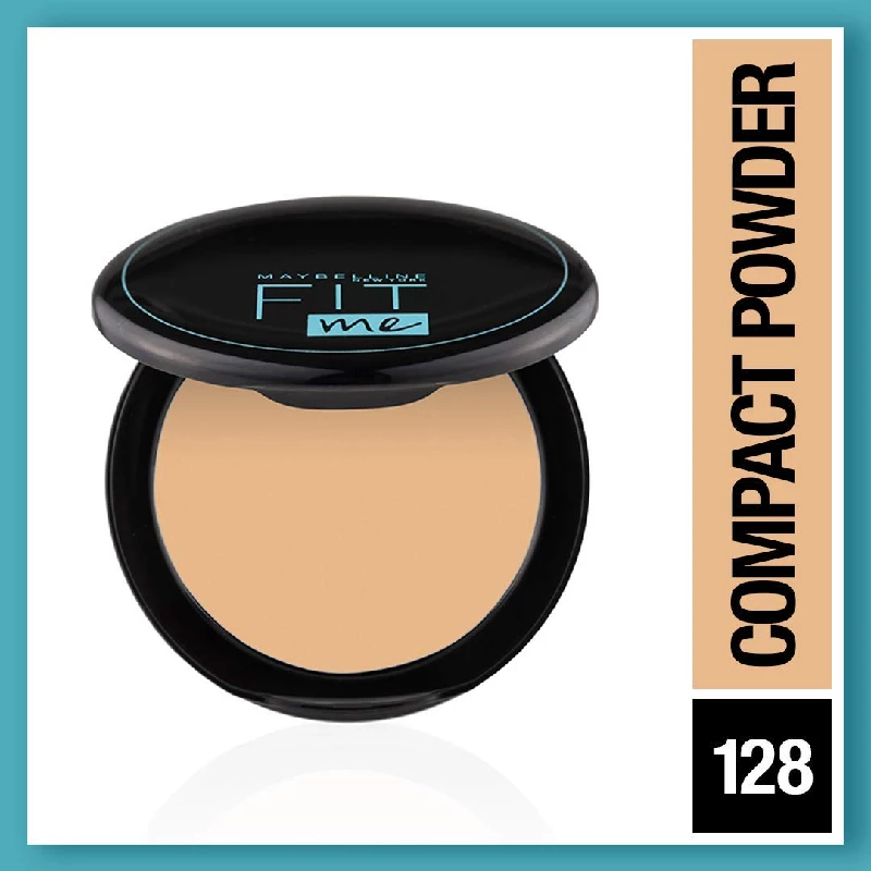 Maybelline New York Fit Me Matte + Poreless Compact Powder - 128 Warm Nude, 6 g-2.webp